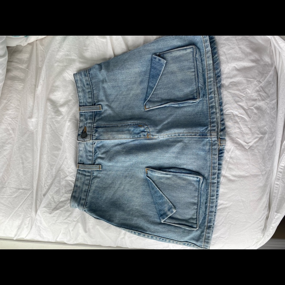 NEVER WORN CARMAR mini jean skirt